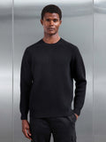 Chunky Ribbed Sweatshirt in Black