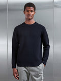 Chunky Ribbed Sweatshirt in Navy