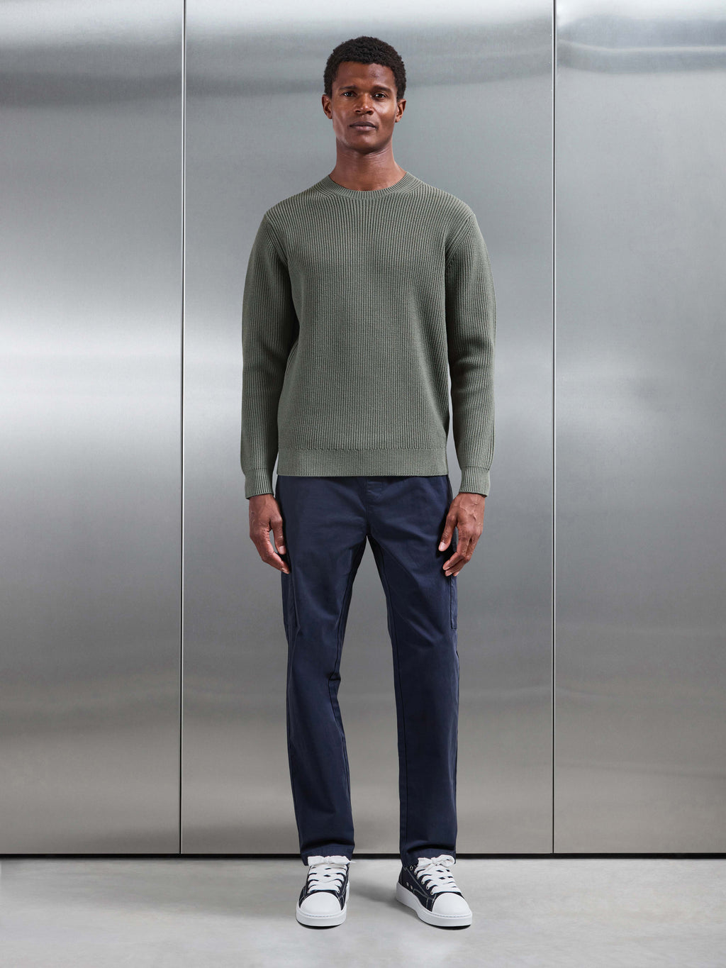Chunky Ribbed Sweatshirt in Sage