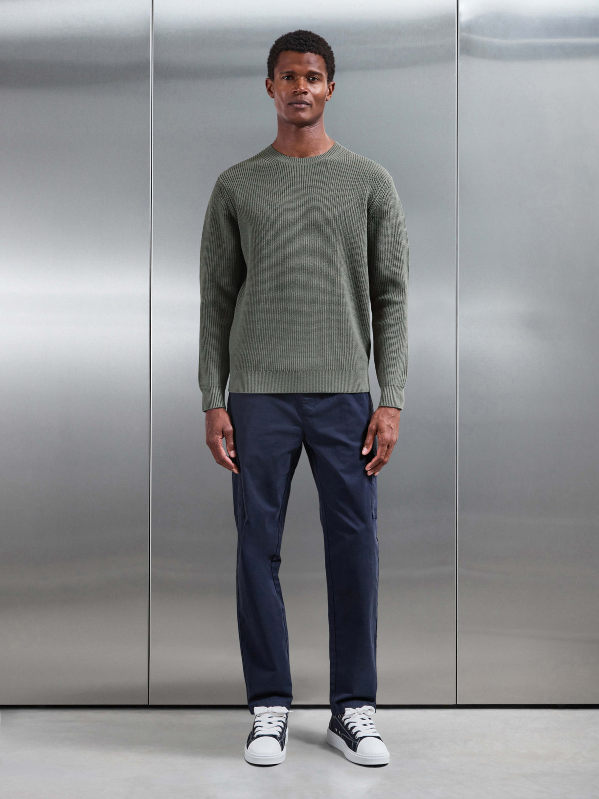 Chunky Ribbed Sweatshirt in Sage