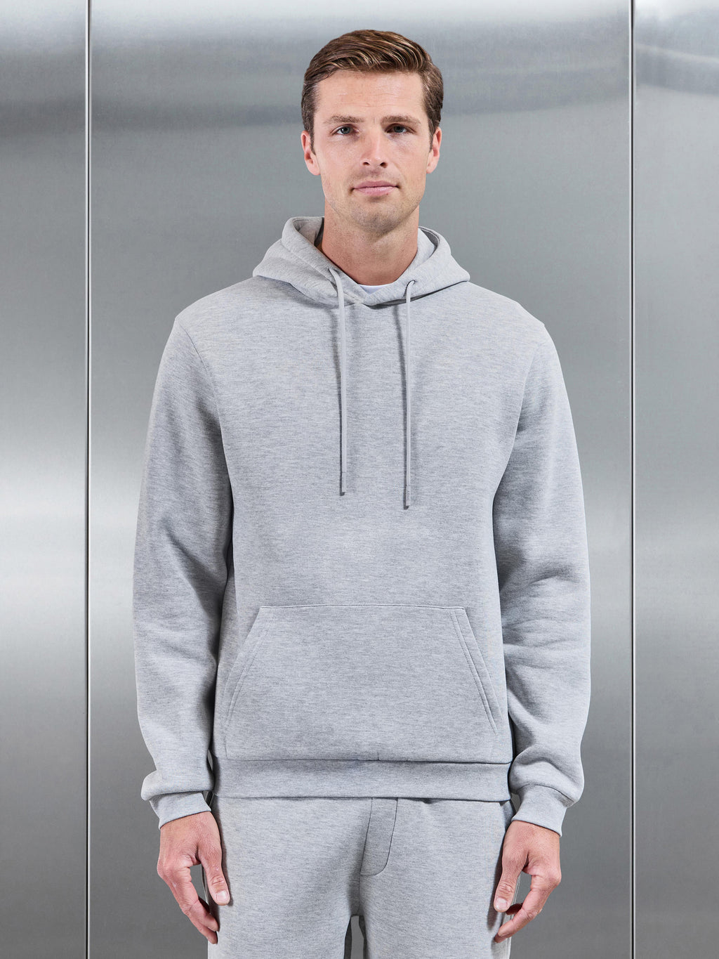 Essential Hoodie in Marl Grey