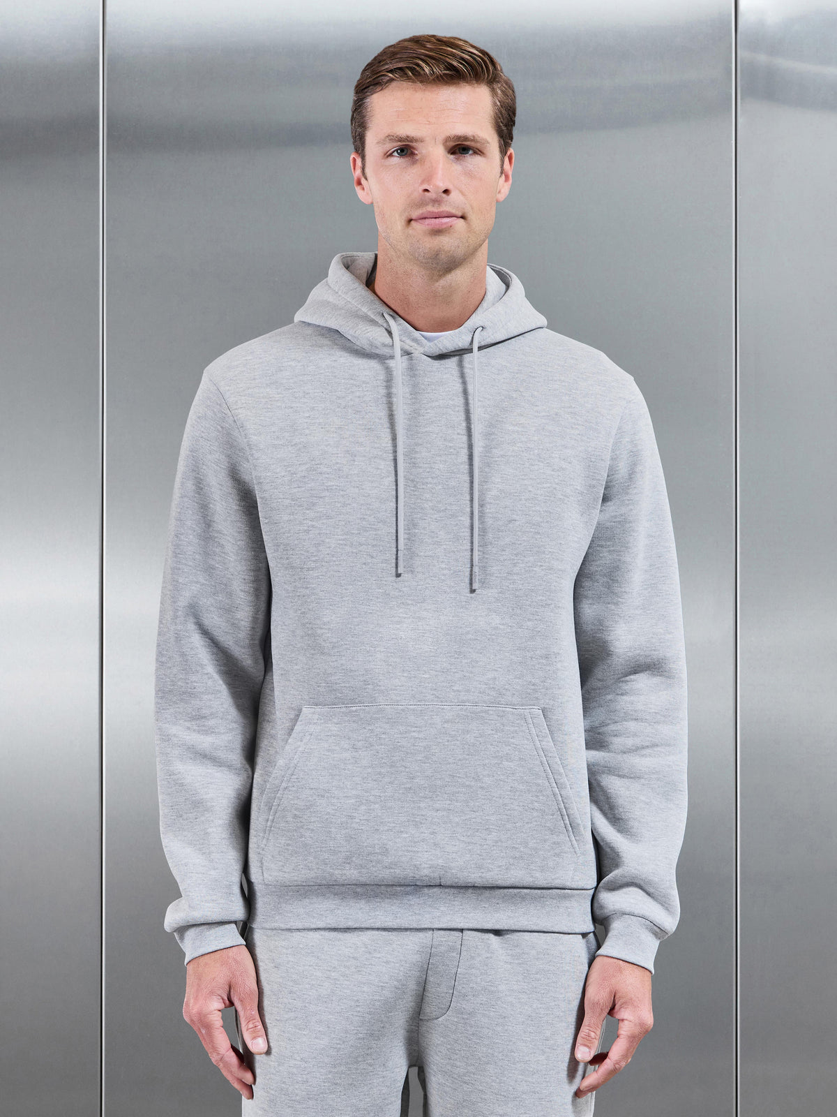 Essential Hoodie in Marl Grey