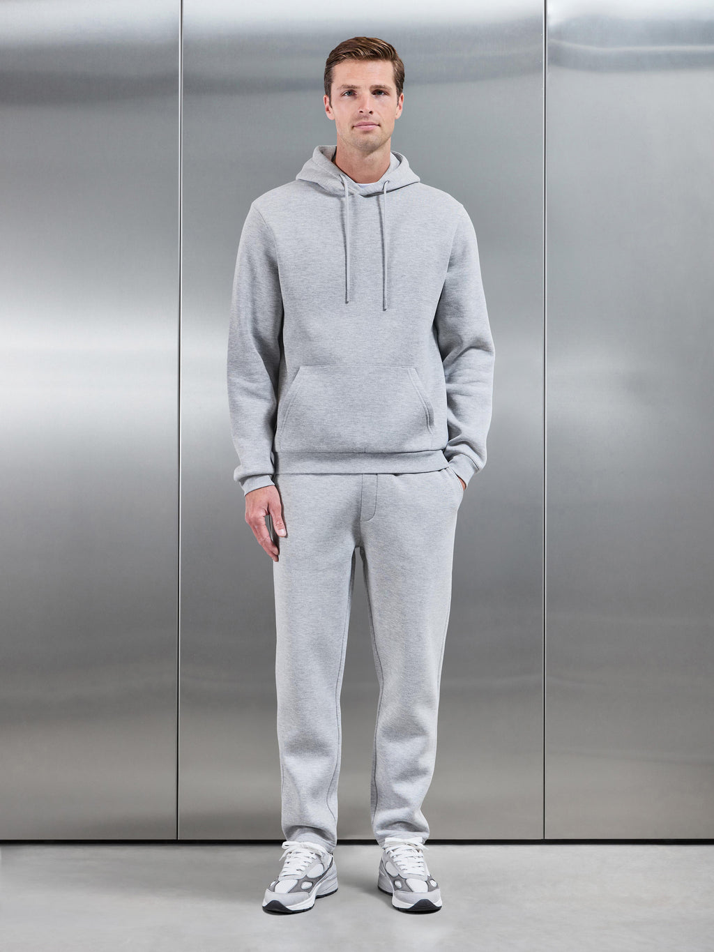 Essential Hoodie in Marl Grey