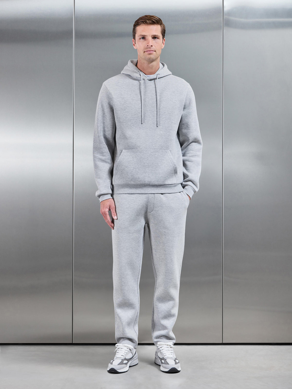 Essential Hoodie in Marl Grey
