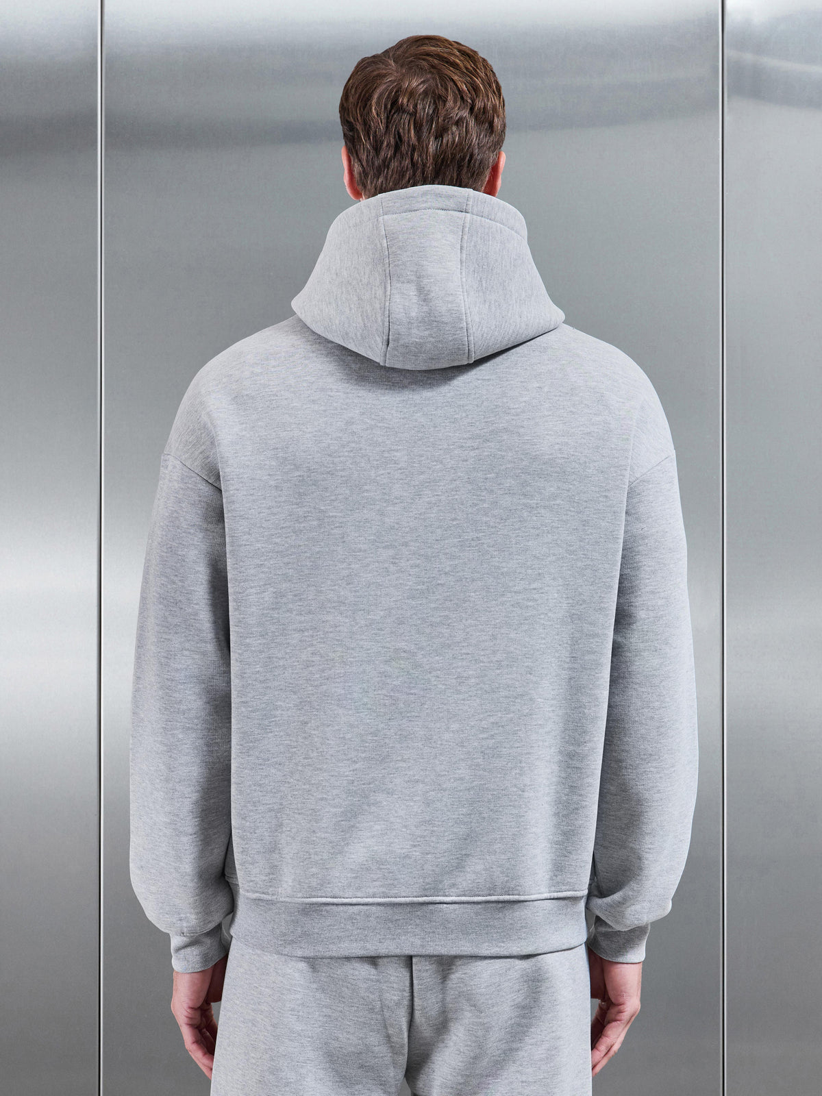 Essential Relaxed Hoodie in Marl Grey
