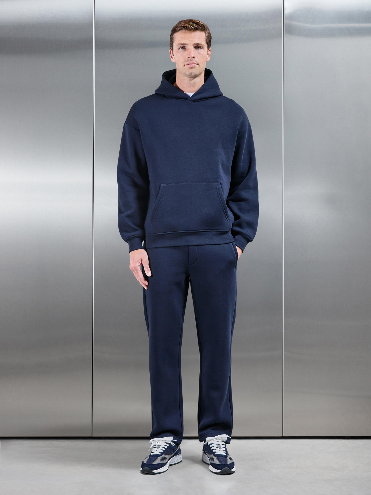 Essential Relaxed Hoodie in Navy