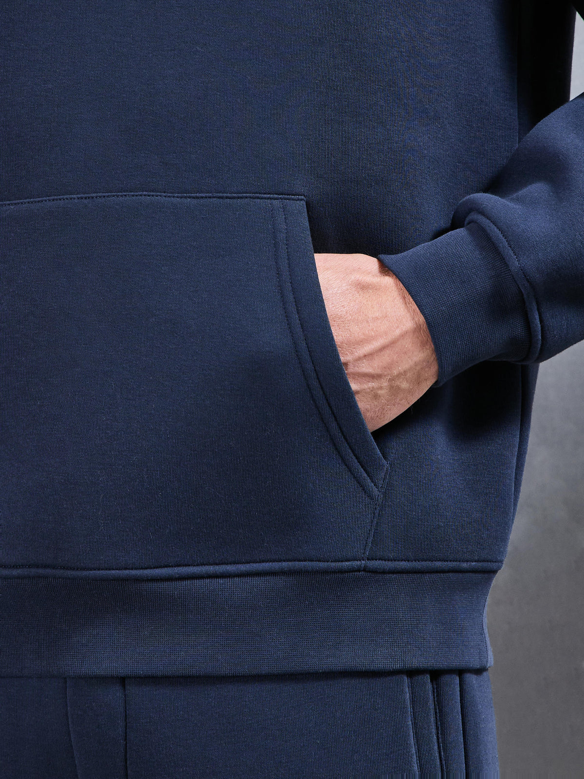 Essential Relaxed Hoodie in Navy