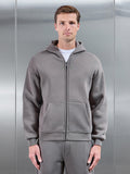 Essential Relaxed Zip Hoodie in Grey