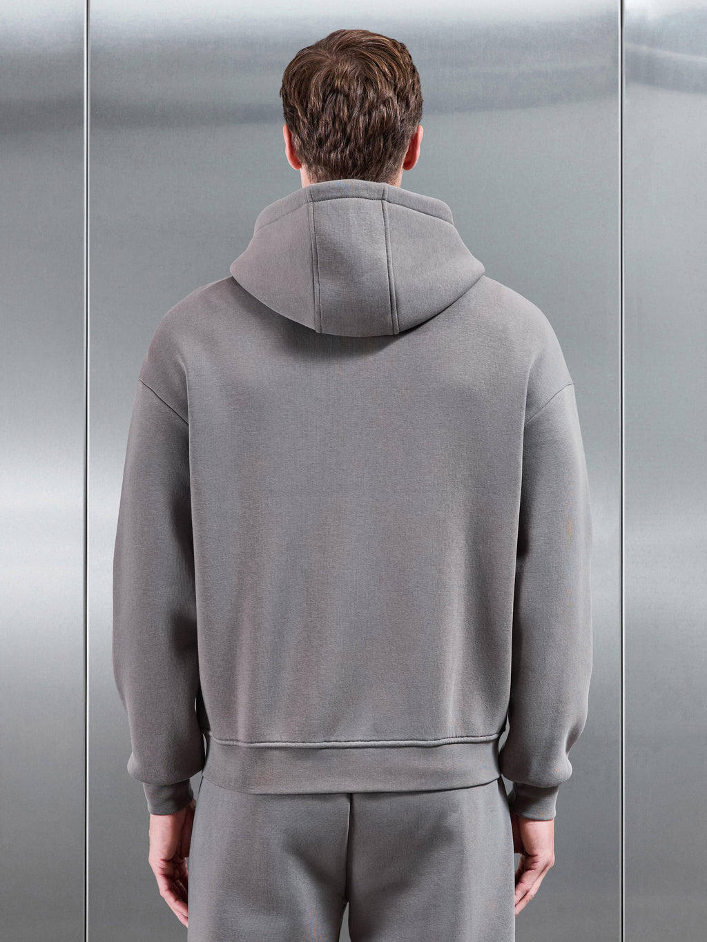 Essential Relaxed Zip Hoodie in Grey