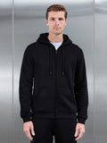 Essential Zip Hoodie in Black