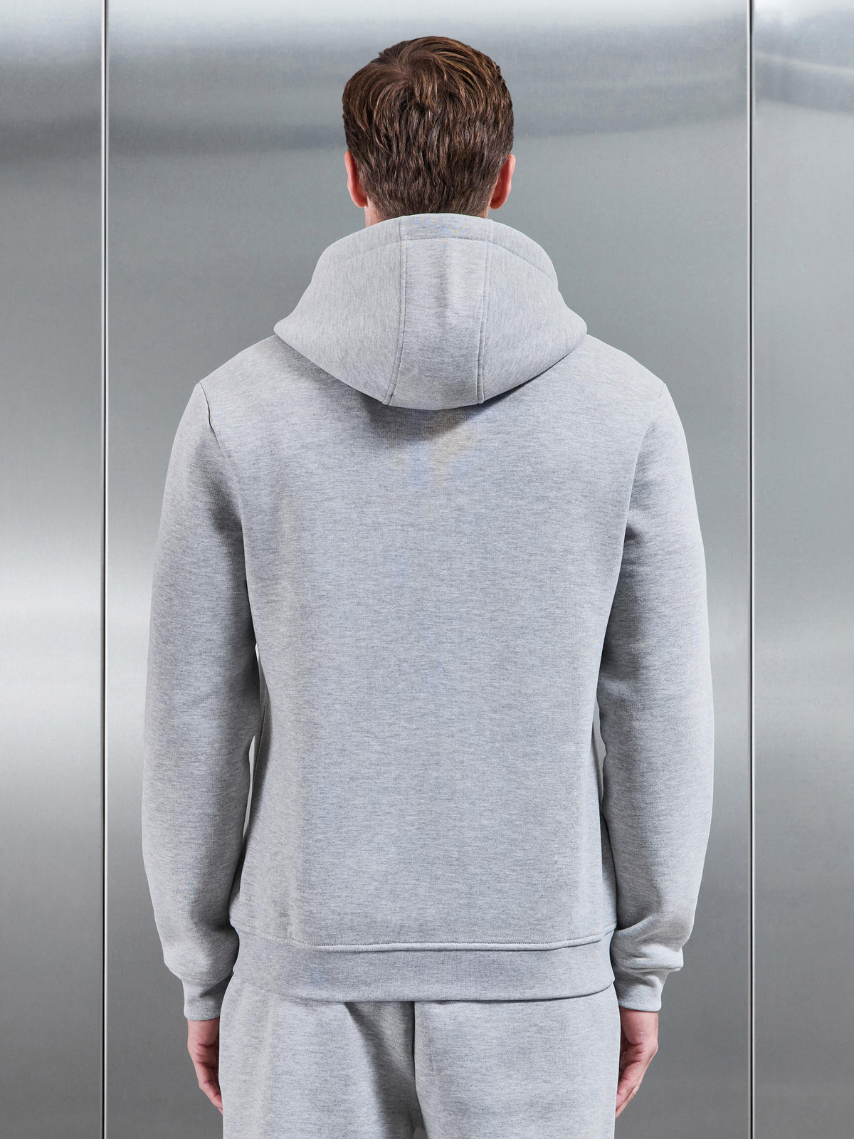 Essential Zip Hoodie in Marl Grey