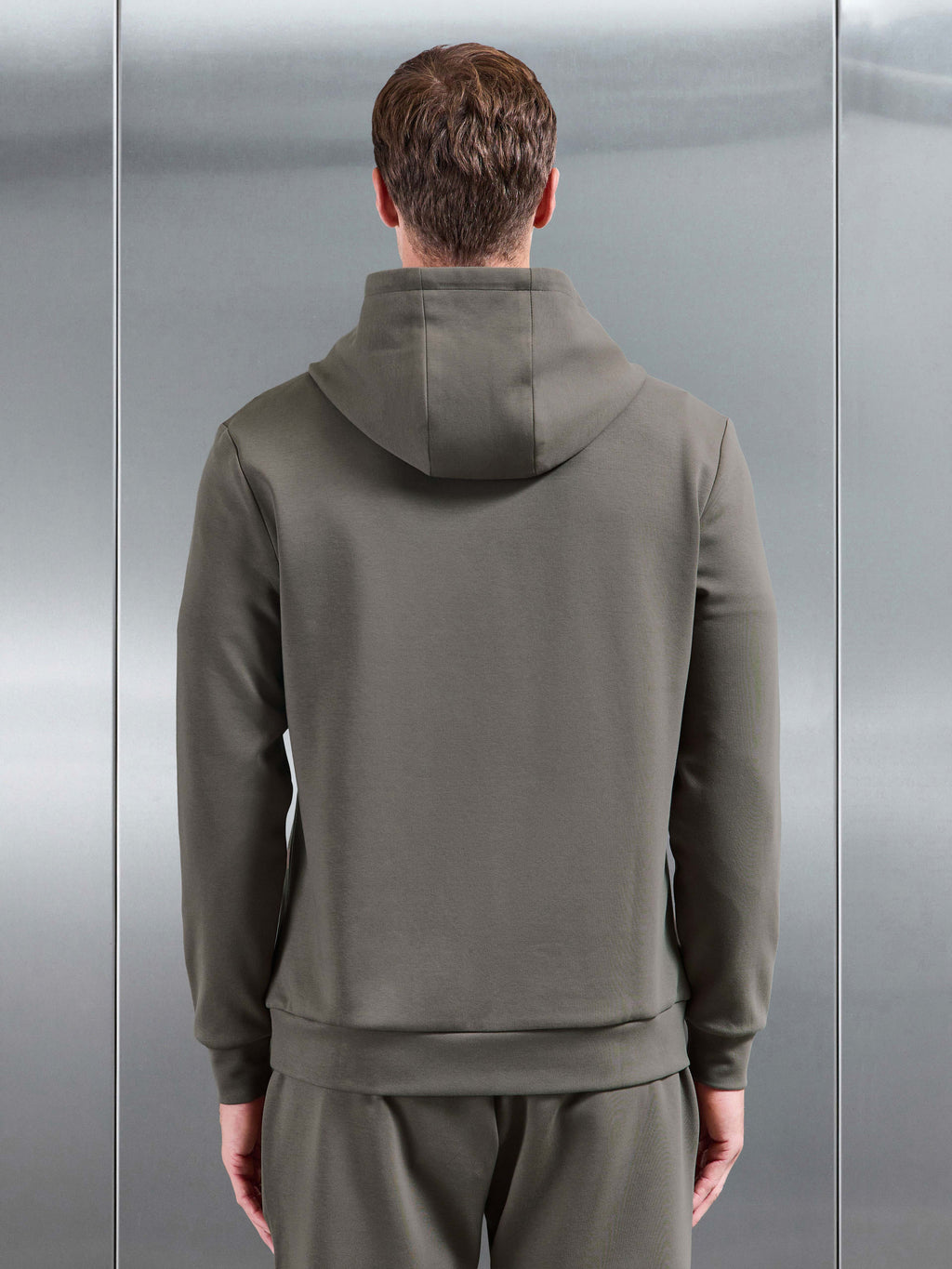 Interlock Jersey Essential Hoodie in Taupe