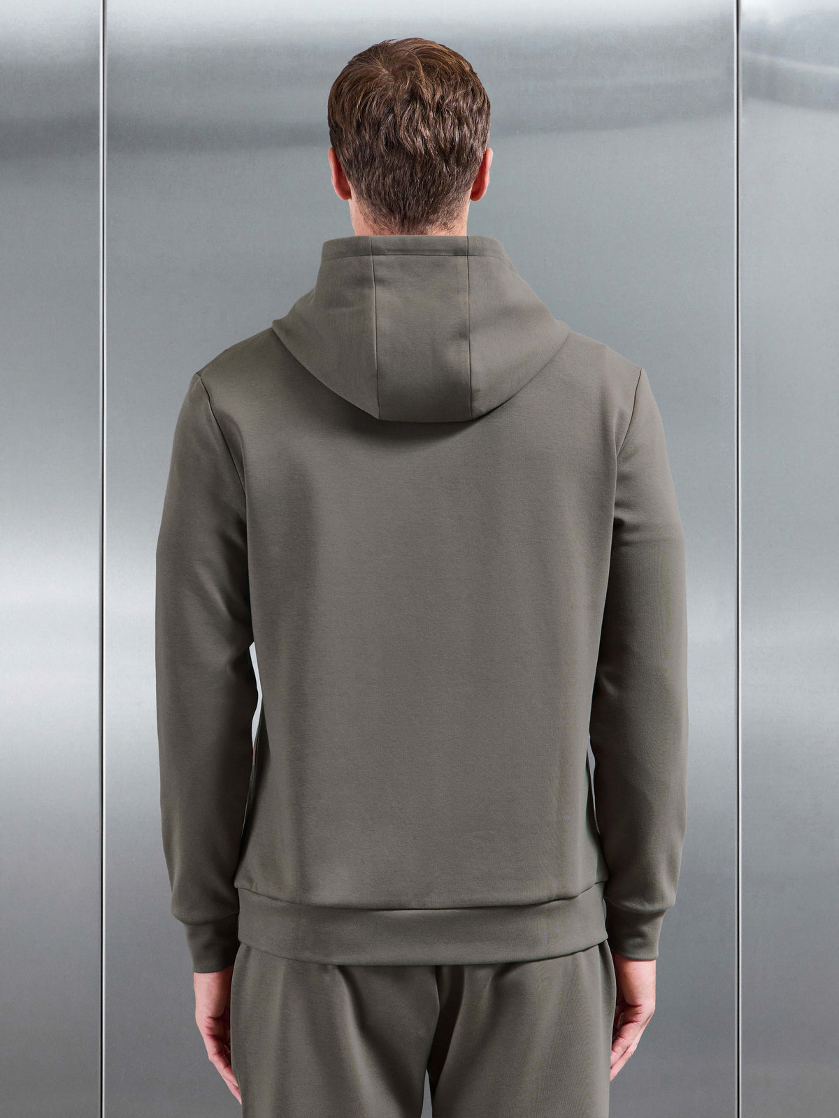 Interlock Jersey Essential Hoodie in Taupe