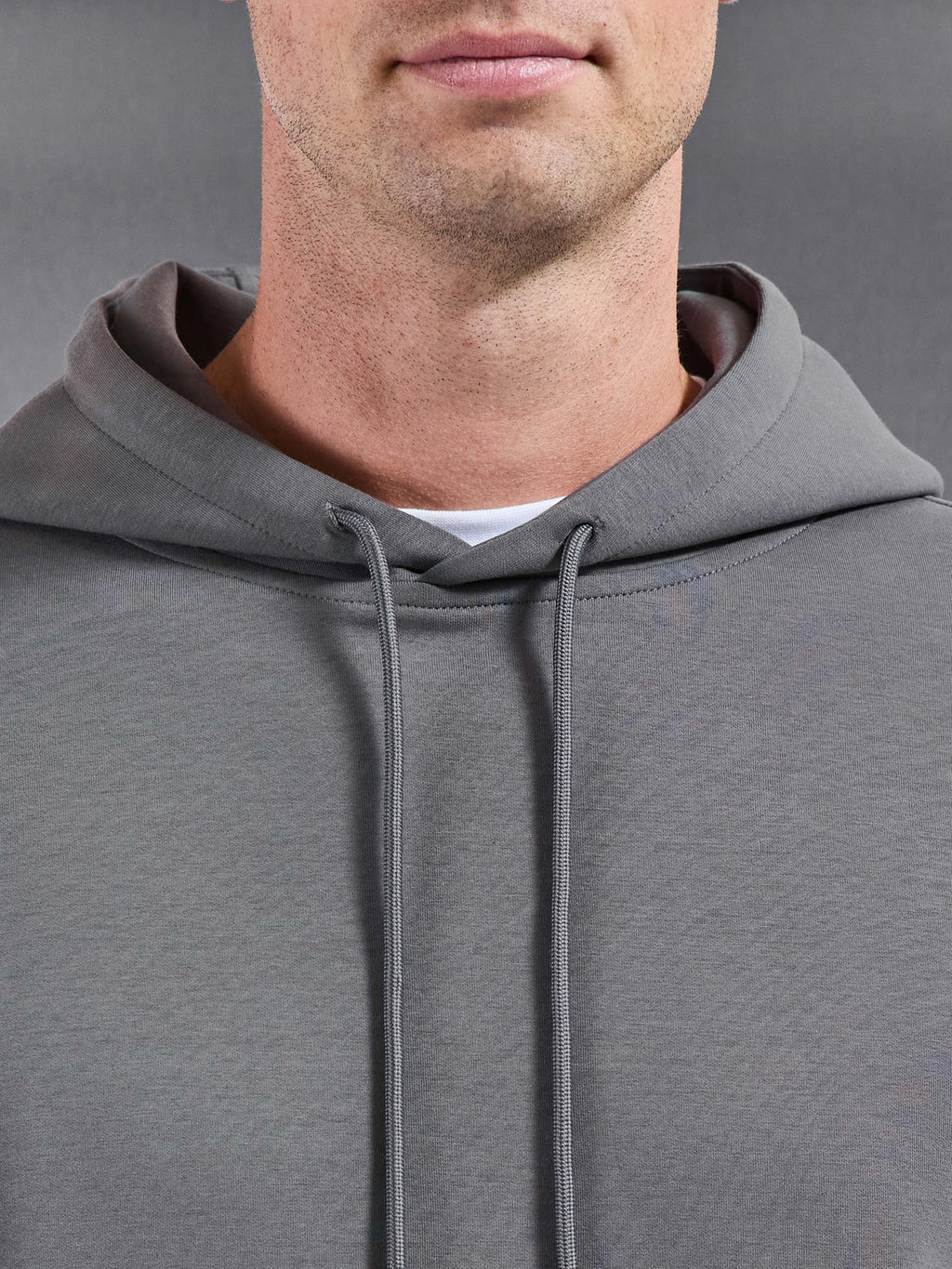 Interlock Jersey Hoodie in Charcoal