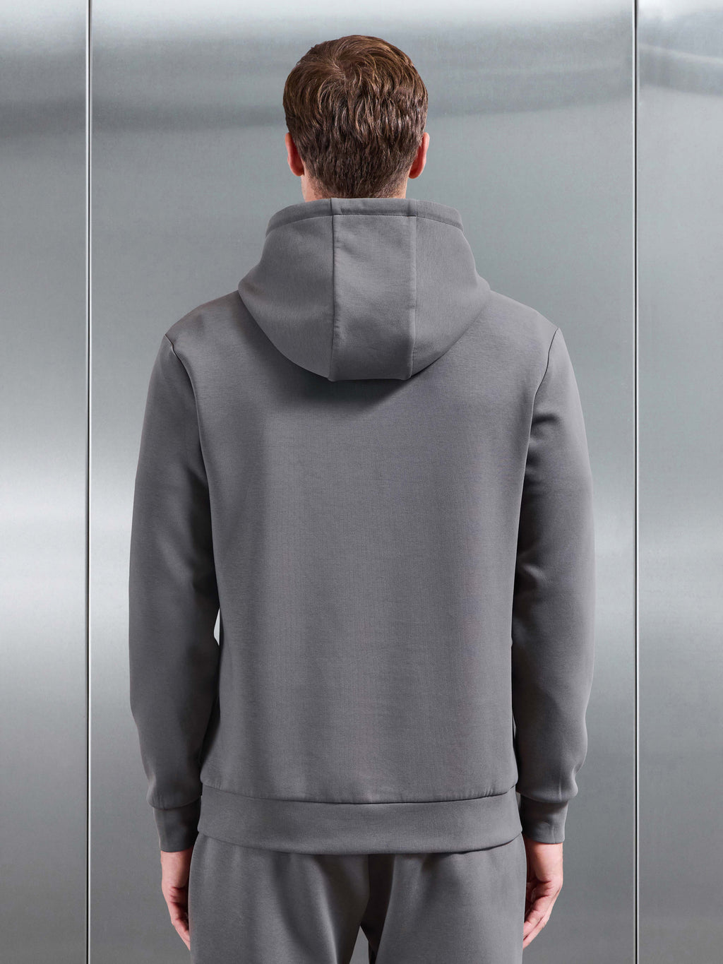 Interlock Jersey Hoodie in Charcoal