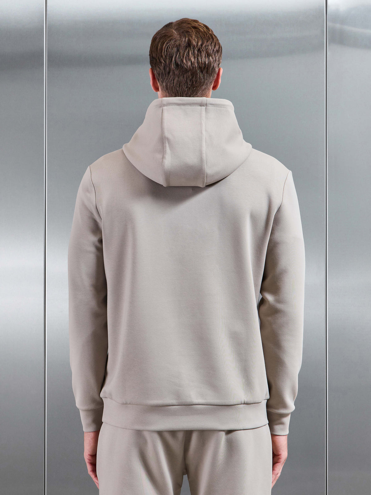 Interlock Jersey Hoodie in Stone
