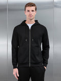 Interlock Jersey Zip Hoodie in Black