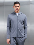 Active Jersey Zip Hoodie in Navy Marl