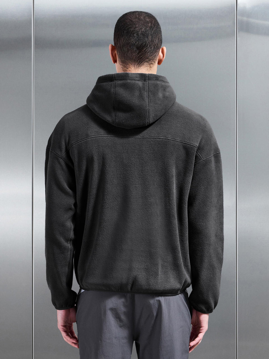 Fleece Relaxed Fit Hoodie in Grey