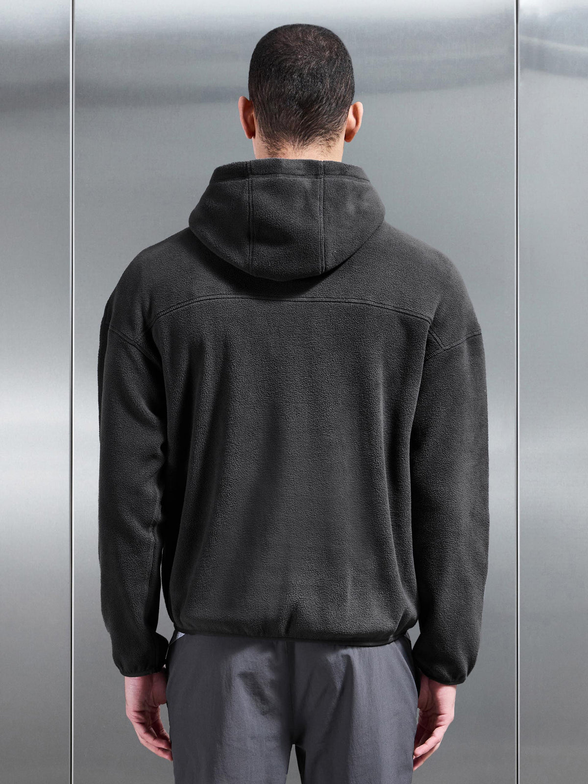 Fleece Relaxed Fit Hoodie in Grey