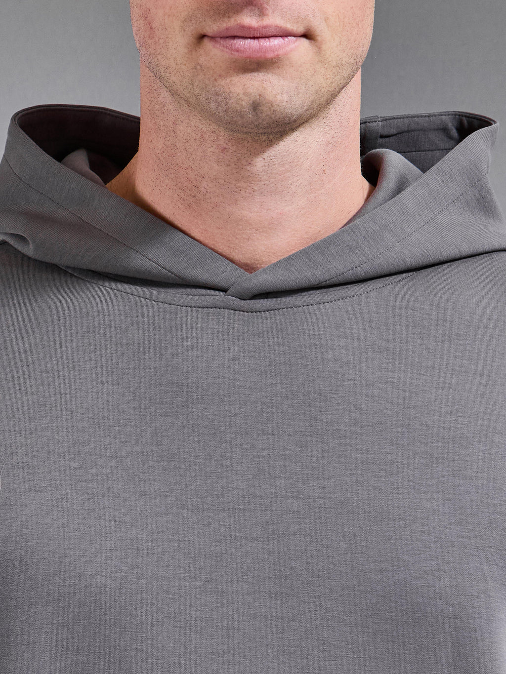 Interlock Jersey Essential Hoodie in Charcoal