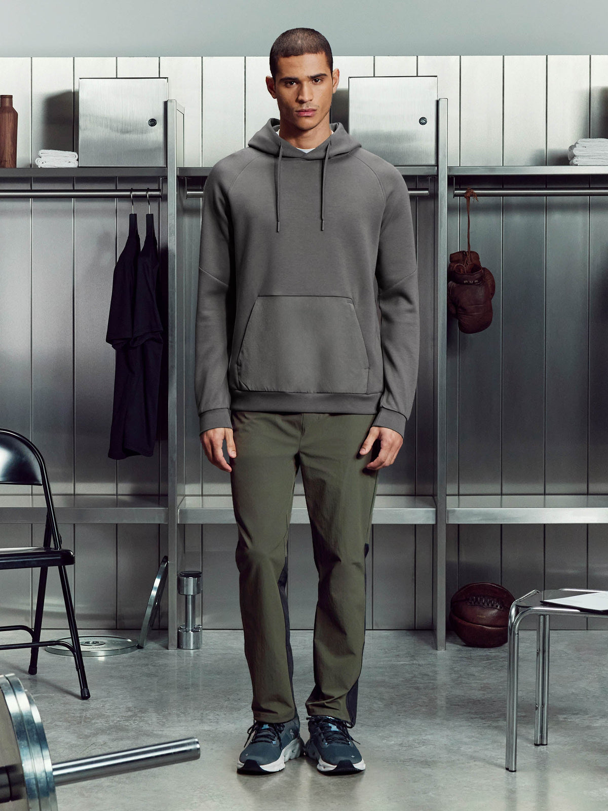 Trail Hybrid Hoodie in Grey