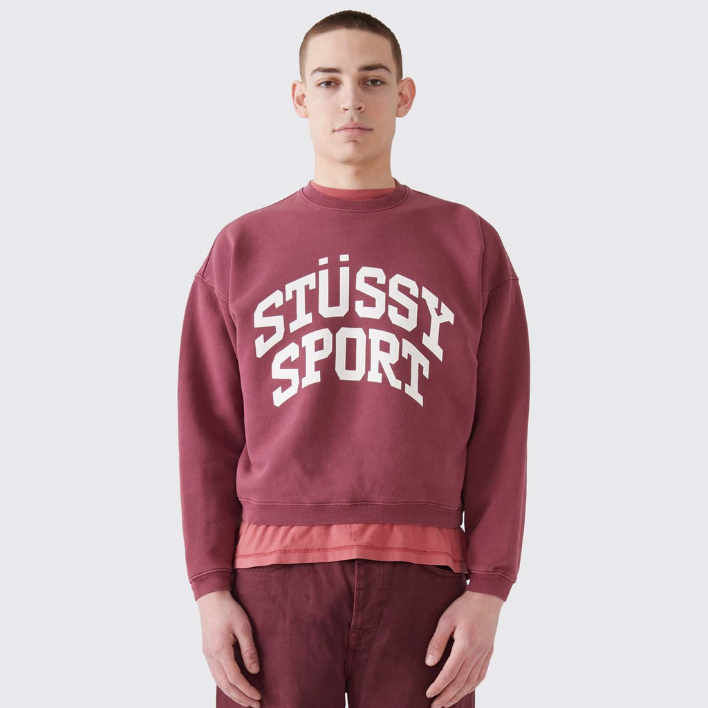 Big Crackle Sport Crew (Burgundy)